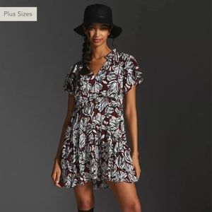 Anthro Robin Tiered Mini Dress. NEW W/TAGS.